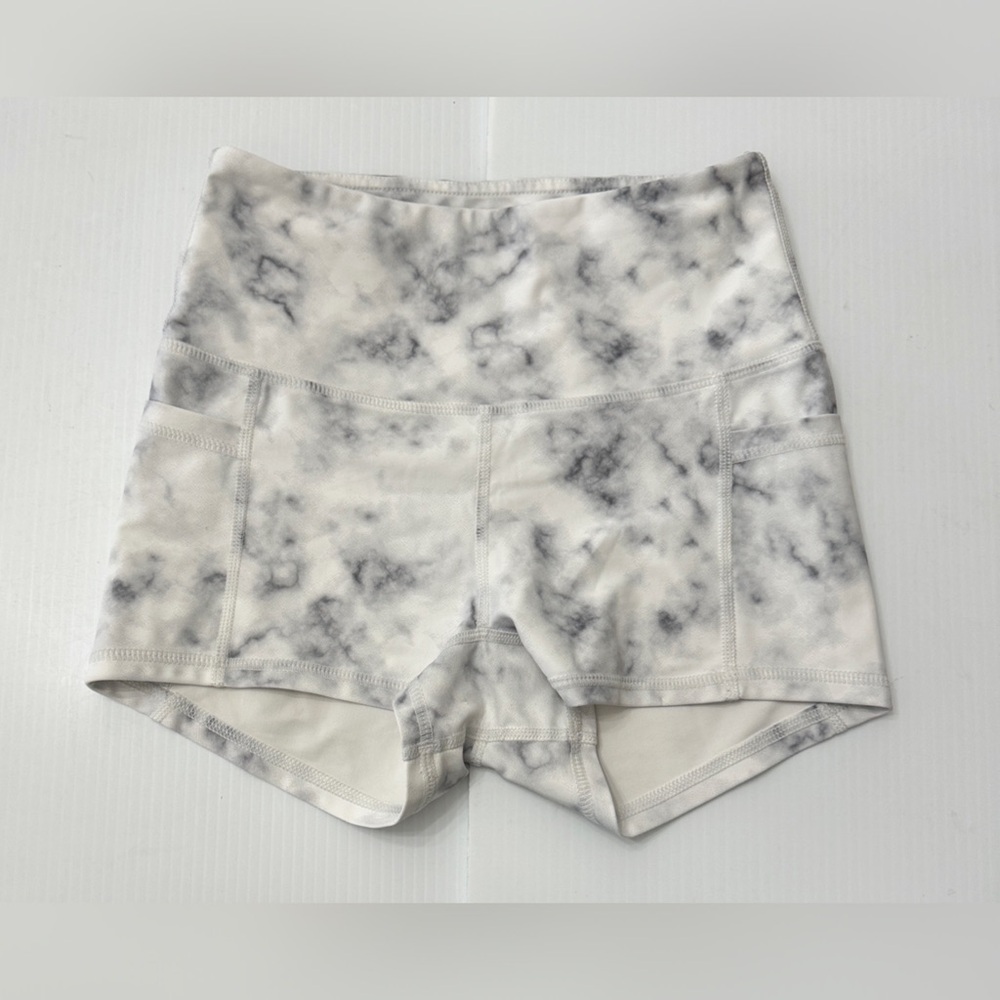 BuffBunny Marble Granite Print Booty Bike Shorts - S